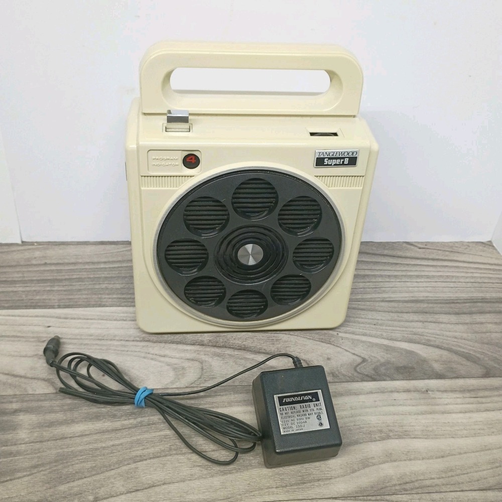 Vintage Tanglewood Super 8 Portable 8-Track Player White Rare